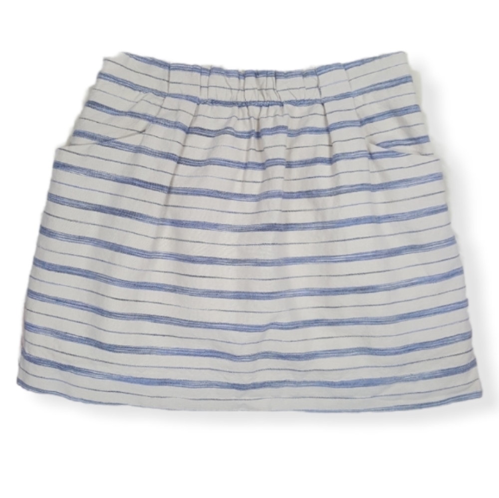 J. Crew Linen Blend Striped Short Skirt Size 4